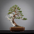 Frente de bonsái yamadori de sabina, tamaño kifu estilo moyogi