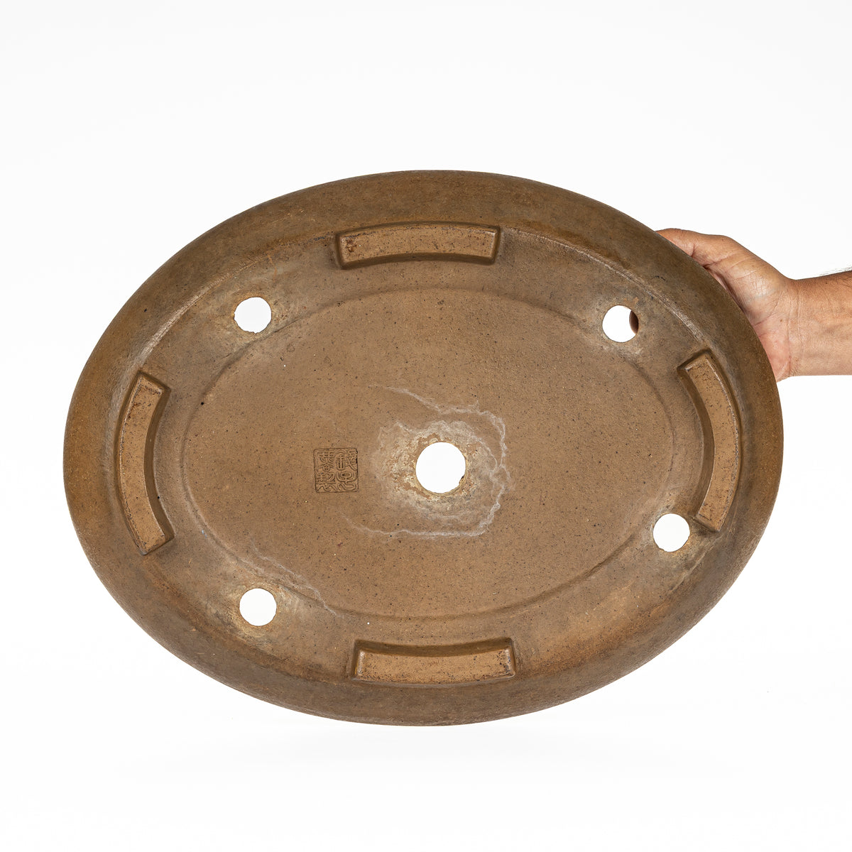 Maceta Bonsái Ovalada Sin Esmaltar  44,5 cm - Izumi-ya Tokoname