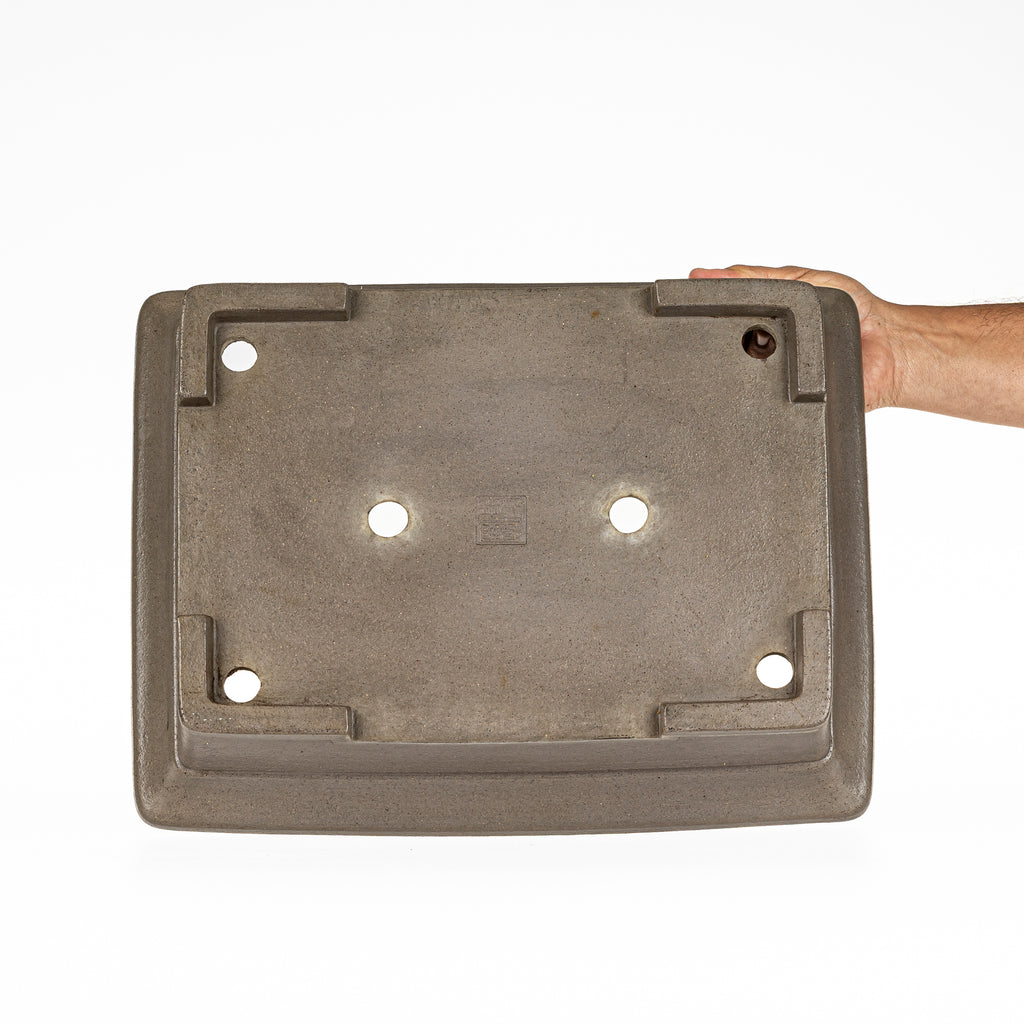 Maceta Bonsái Rectangular Sin Esmaltar 40,5 cm - Keizan Tokoname