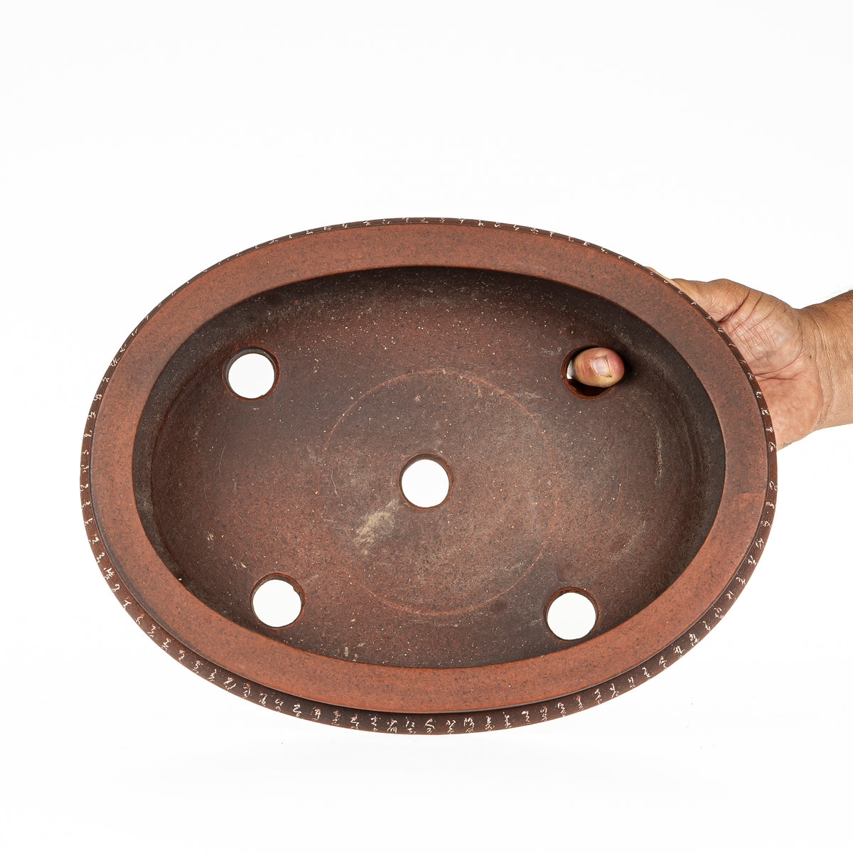 Maceta Bonsái Ovalada Sin Esmaltar 34 cm - Izumi-ya Tokoname