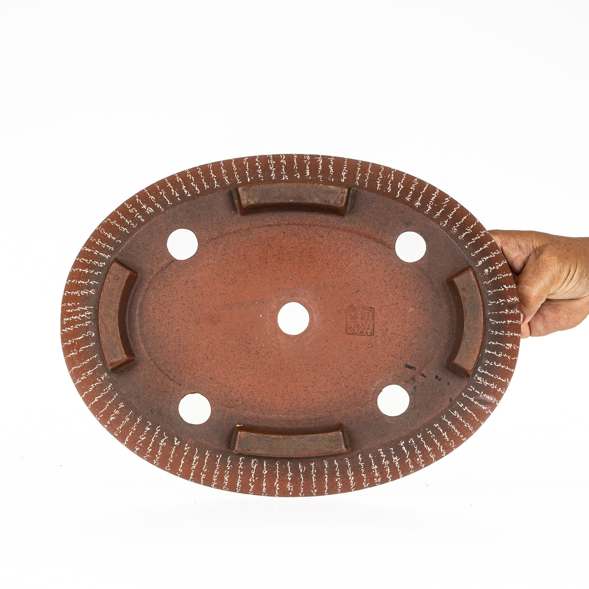 Maceta Bonsái Ovalada Sin Esmaltar 34 cm - Izumi-ya Tokoname