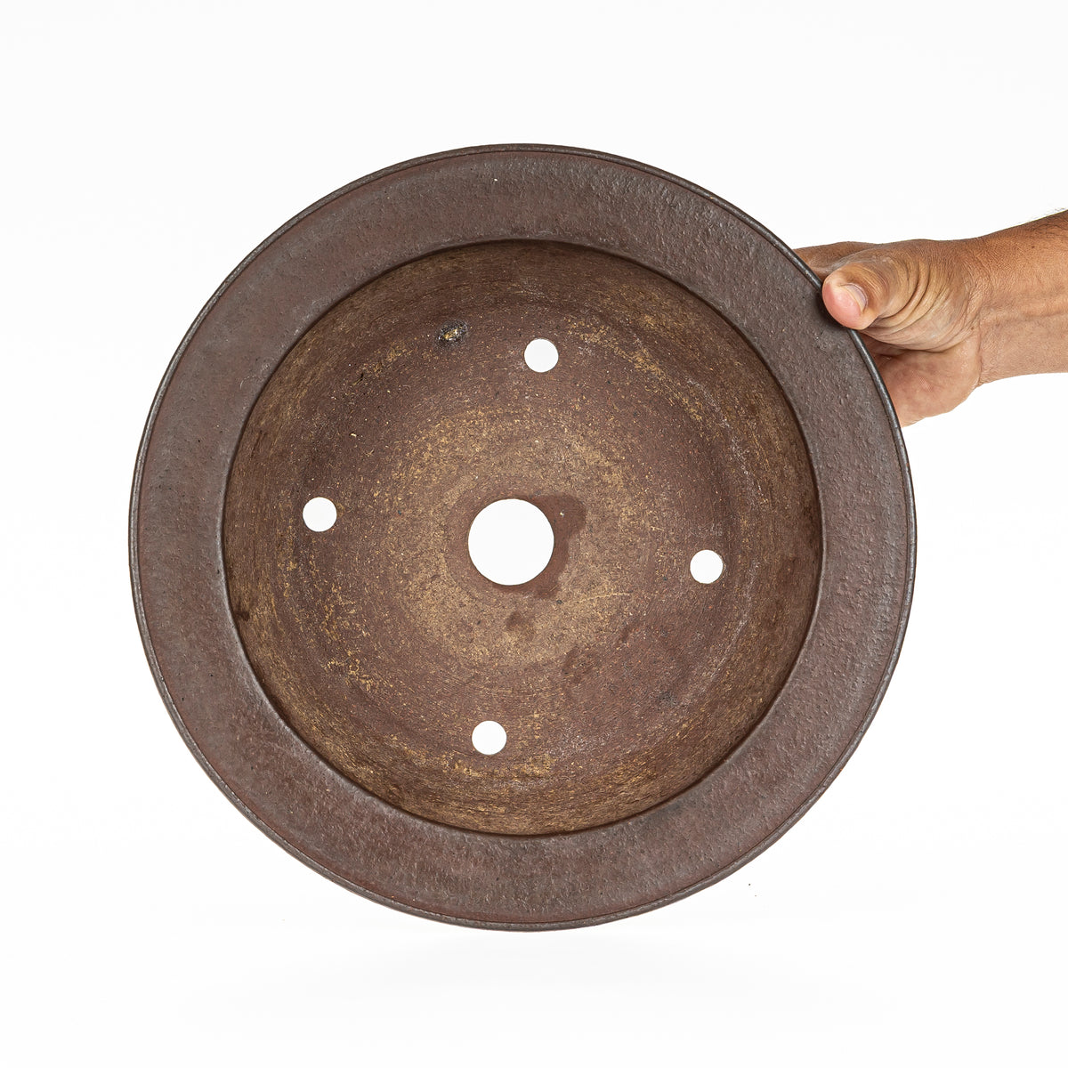 Maceta Bonsái Redonda Sin Esmaltar 31 cm - Yamaaki Tokoname