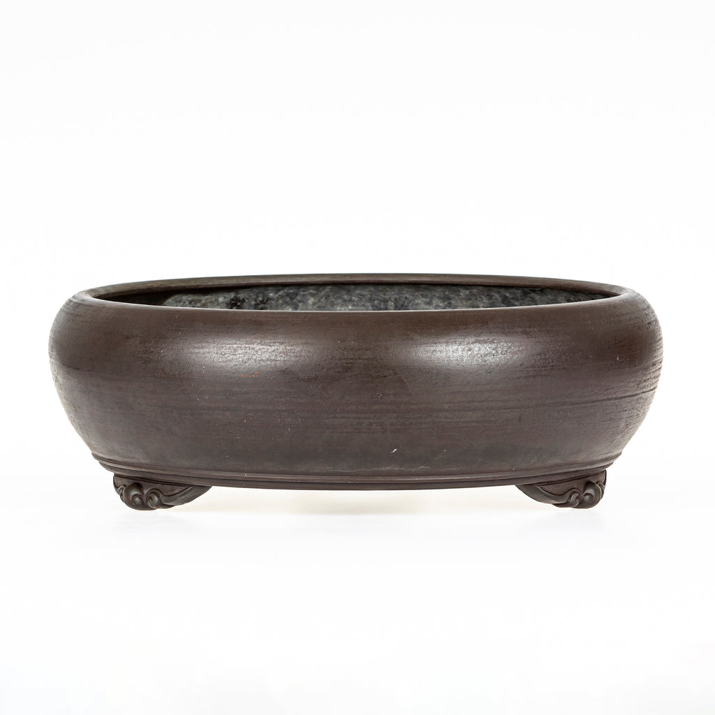 Vaso Bonsai Rotondo Non Smaltato 39 cm - Akira Shouzan Tokoname (MD88)